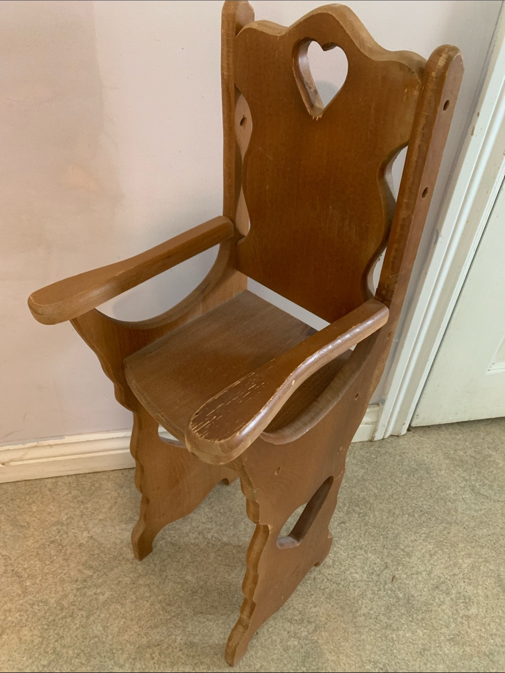 Rustic Heart Small Highchair/Plant Stand
